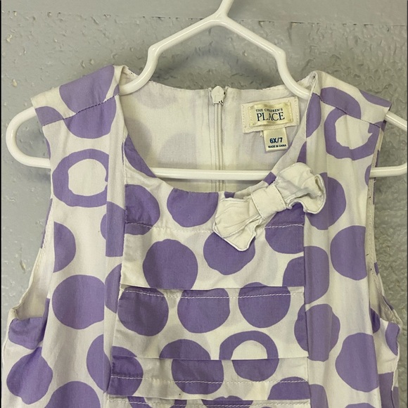 The Children’s Place white & Purple 👗 6X-7 - Picture 2 of 11